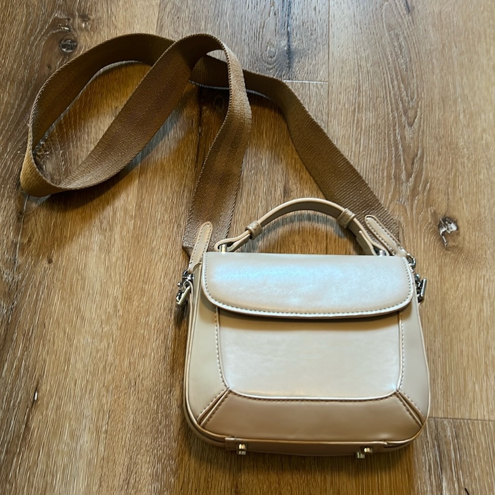 Zara cross body small tan purse